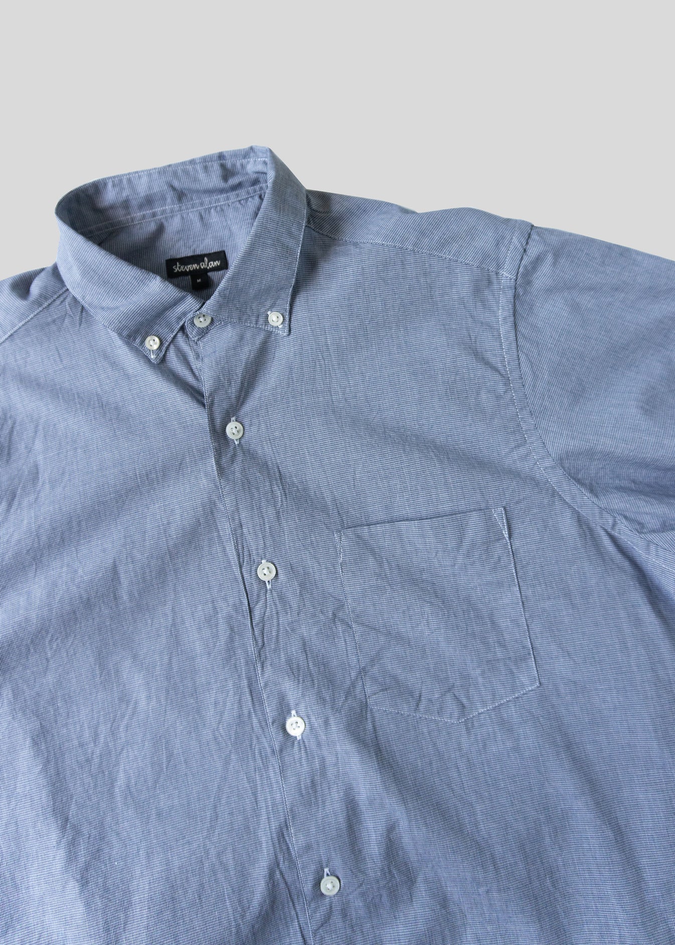 Short Sleeve Single Needle Shirt - Glacier Grey